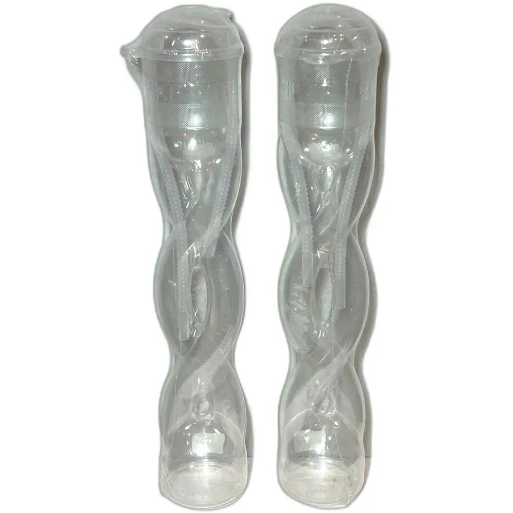 7-Eleven Slurpee Reusable Bottles “First Fill Free” Twisted Cups - NEW - Lot (2)